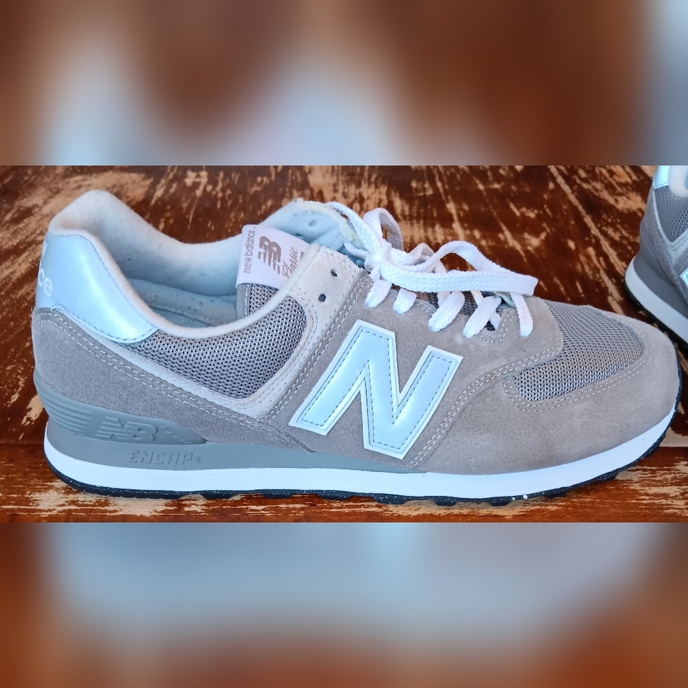 NEW BALANCE-NWOT-Men's 574 Core Sneaker-Size 12-Grey-WORN ONCE INSIDE!